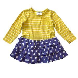 Hanna Andersson Yellow & Purple Dress 80